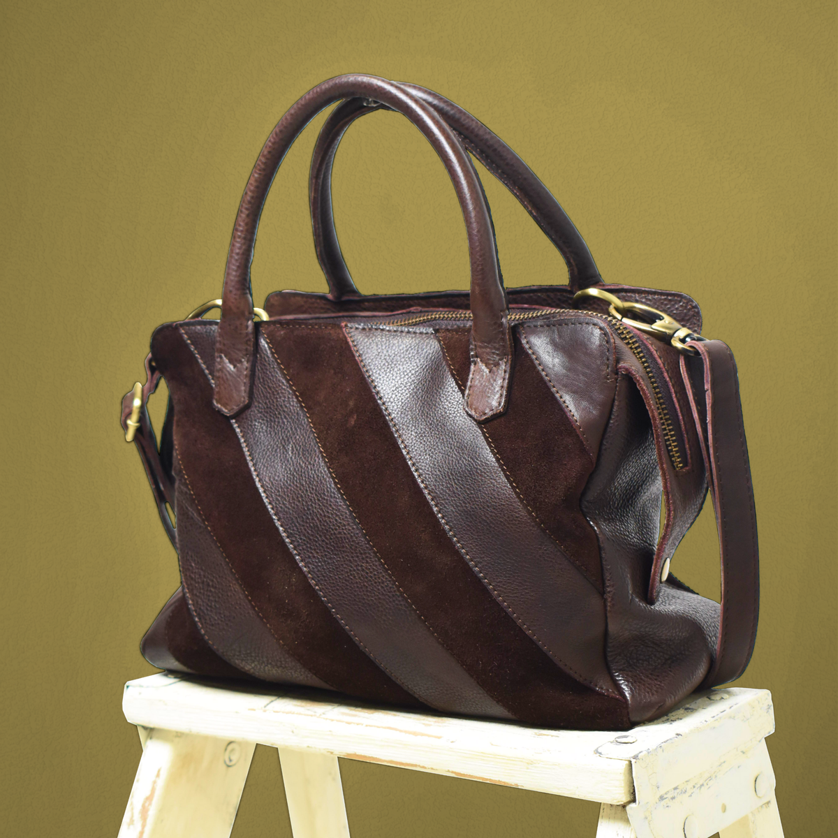 James Suede Leather Crossbody Bag - Image 15