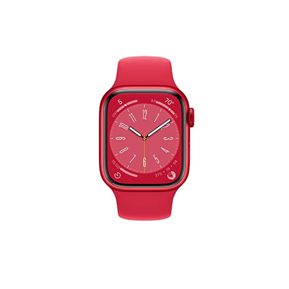 Apple Watch Series 8 (GPS) 41mm RED Aluminum Case w/ RED Sport Band - S/M - MNUG3LL/A - Image 2