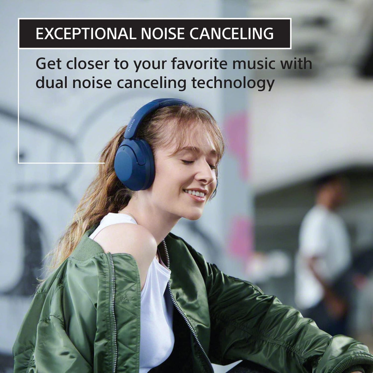 Sony WH‑XB910N Wireless Noise Cancelling Over‑Ear Headphones – Gray – WH‑XB910N/H - Image 2