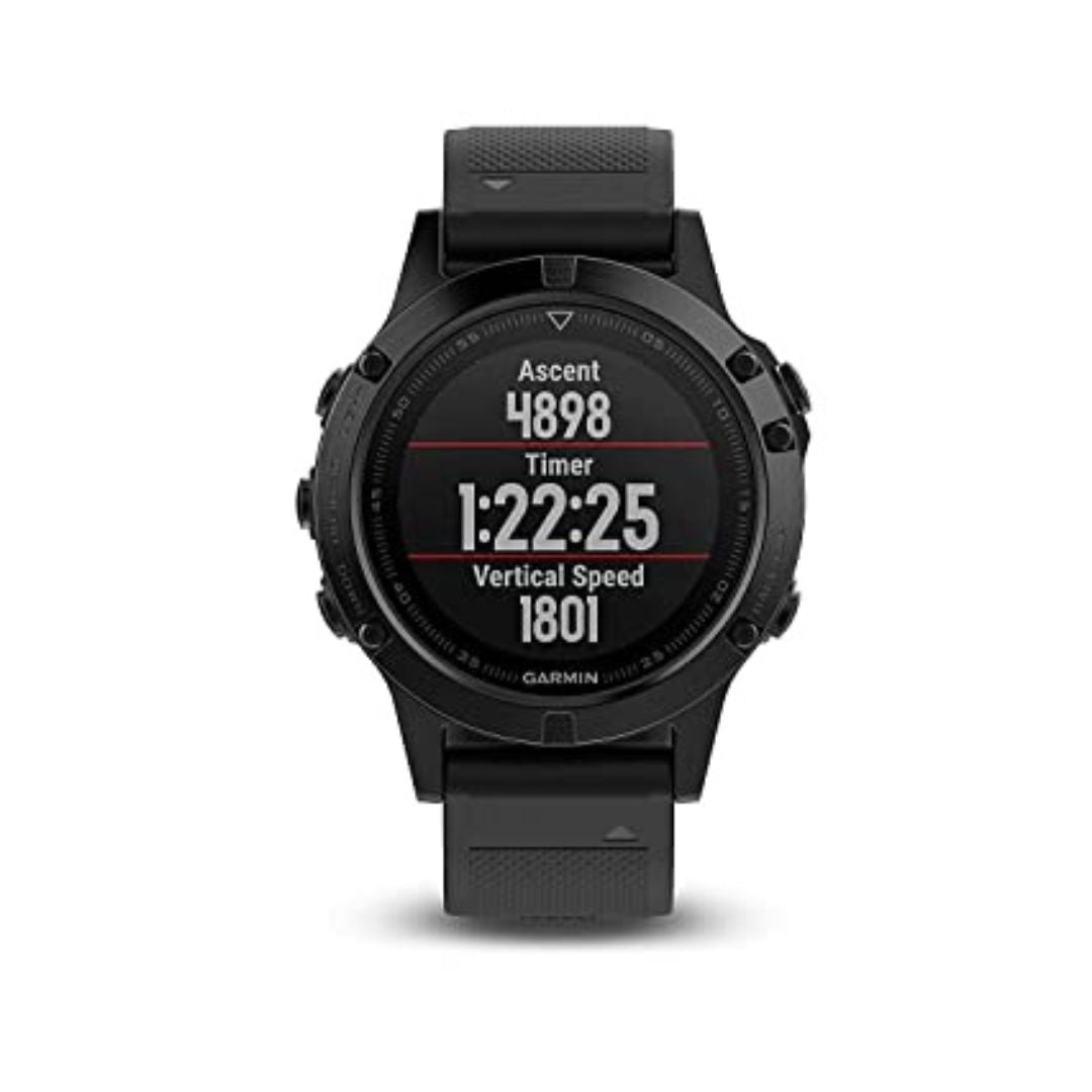 Garmin fēnix 5 Sapphire Smartwatch 47mm Fiber-Reinforced Polymer - Black w/ Black Band - 010-01688-10 - Image 2