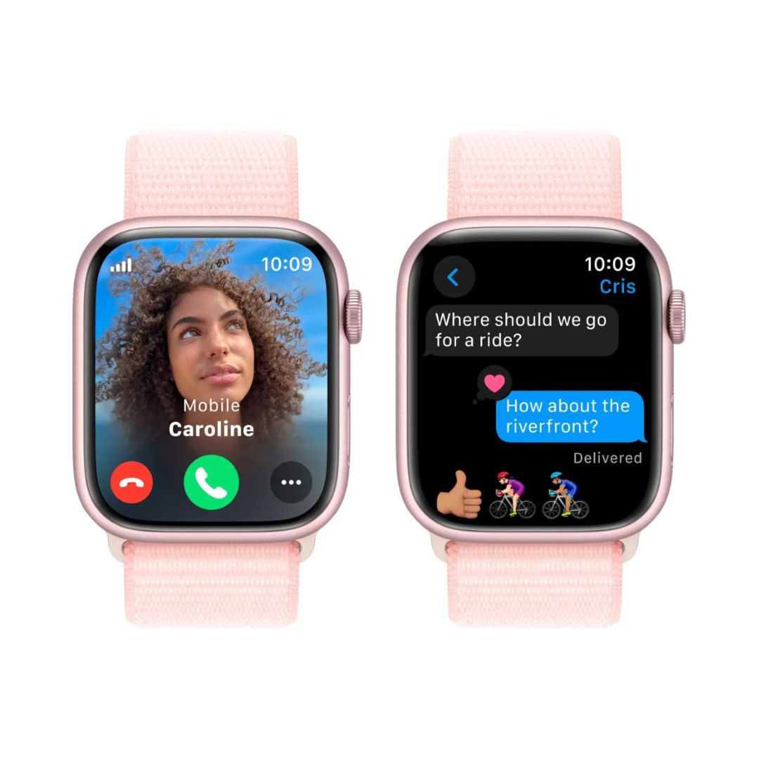 Apple Watch Series 9 (GPS+Cell) 45mm Aluminum Case w/ Light Pink Sport Loop - MRMM3LW/A - Image 4