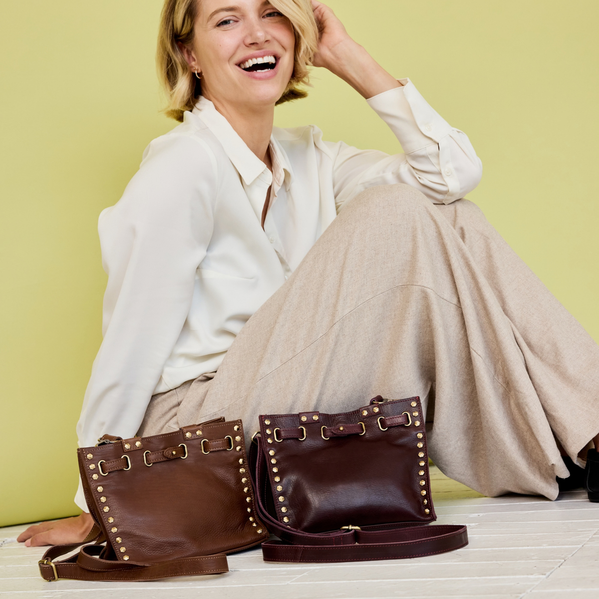 Malibu Milled Leather Crossbody Bag - Image 11