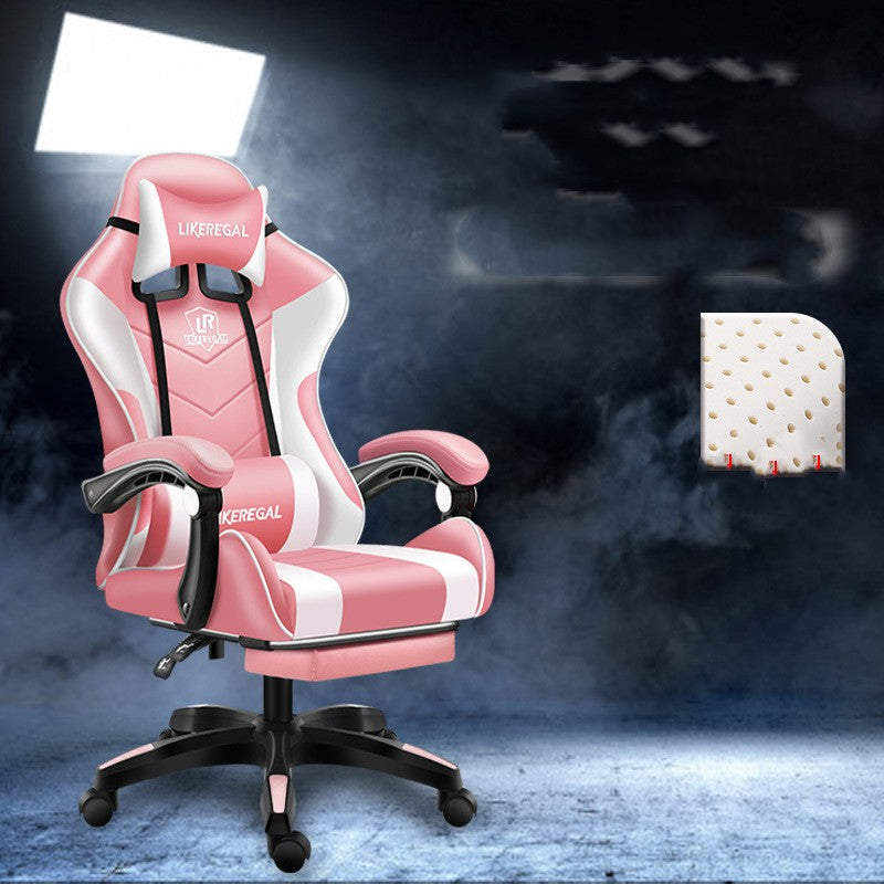 Ergonomic Gaming Office Chair - Classic pinkfootrest
