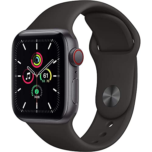 Apple Watch SE GPS + Cellular - 40mm Space Gray Aluminum Case with Black Sport Band - MYED2LL/A - Image 4