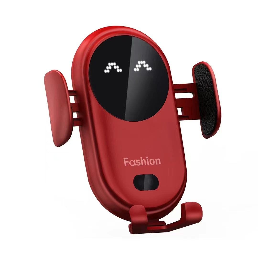Infrared Induction Wireless Car Charger & Phone Holder - Red / USB