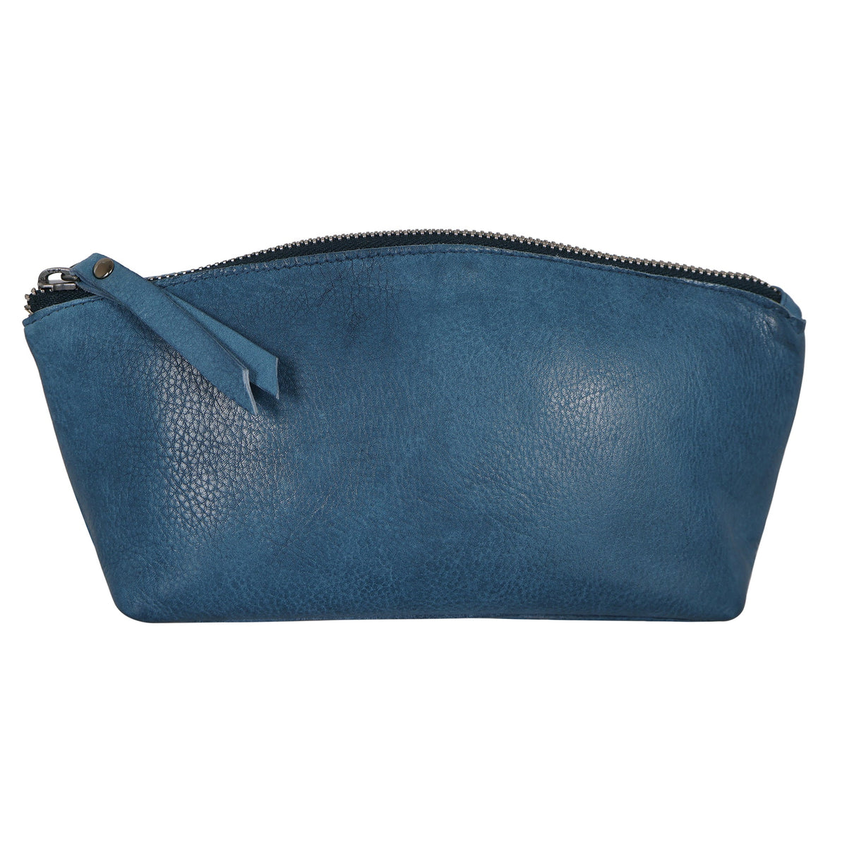Beck Leather Cosmetic Bag Sm - Denim