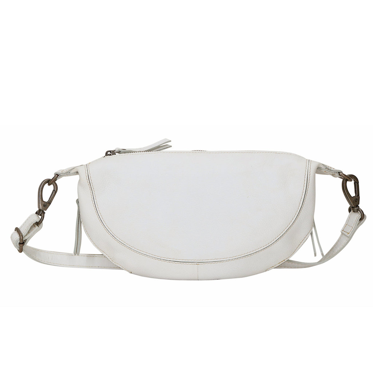 Crosby Leather Sling Bag - White