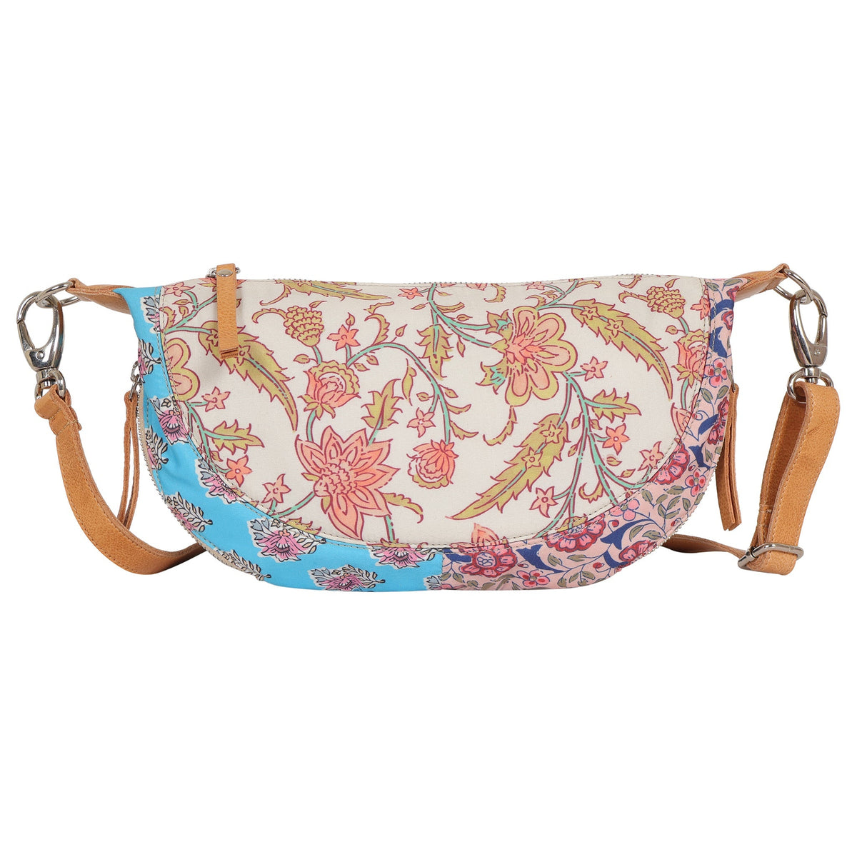 Crosby Leather Sling Bag - Fabric Floral