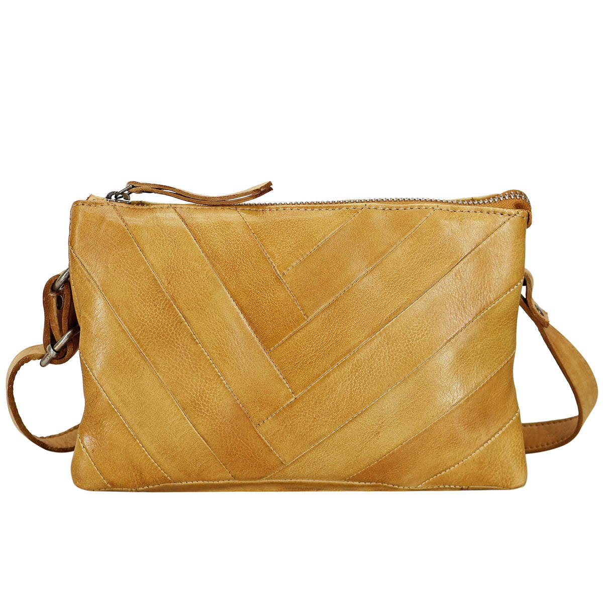 Sunny Leather Crossbody Bag - Camel