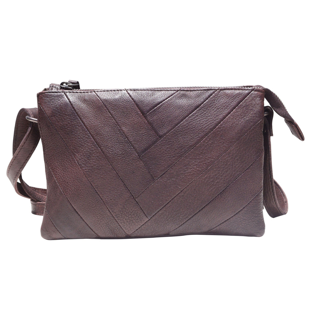 Sunny Leather Crossbody Bag - Brown