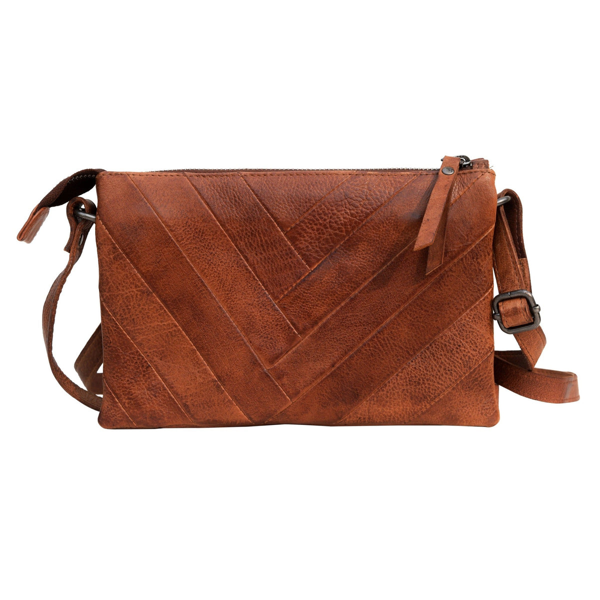 Sunny Leather Crossbody Bag - Cognac