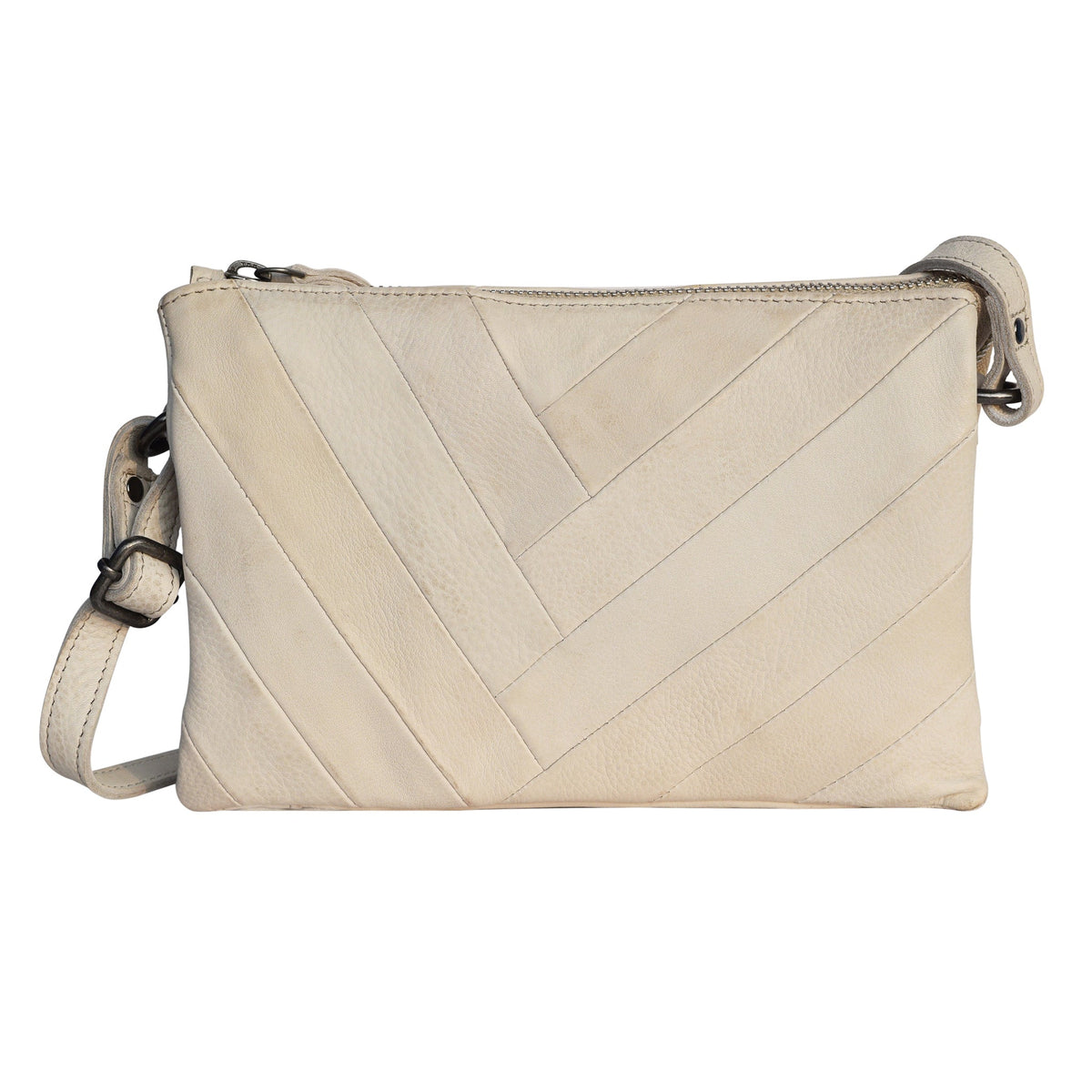 Sunny Leather Crossbody Bag - Oat