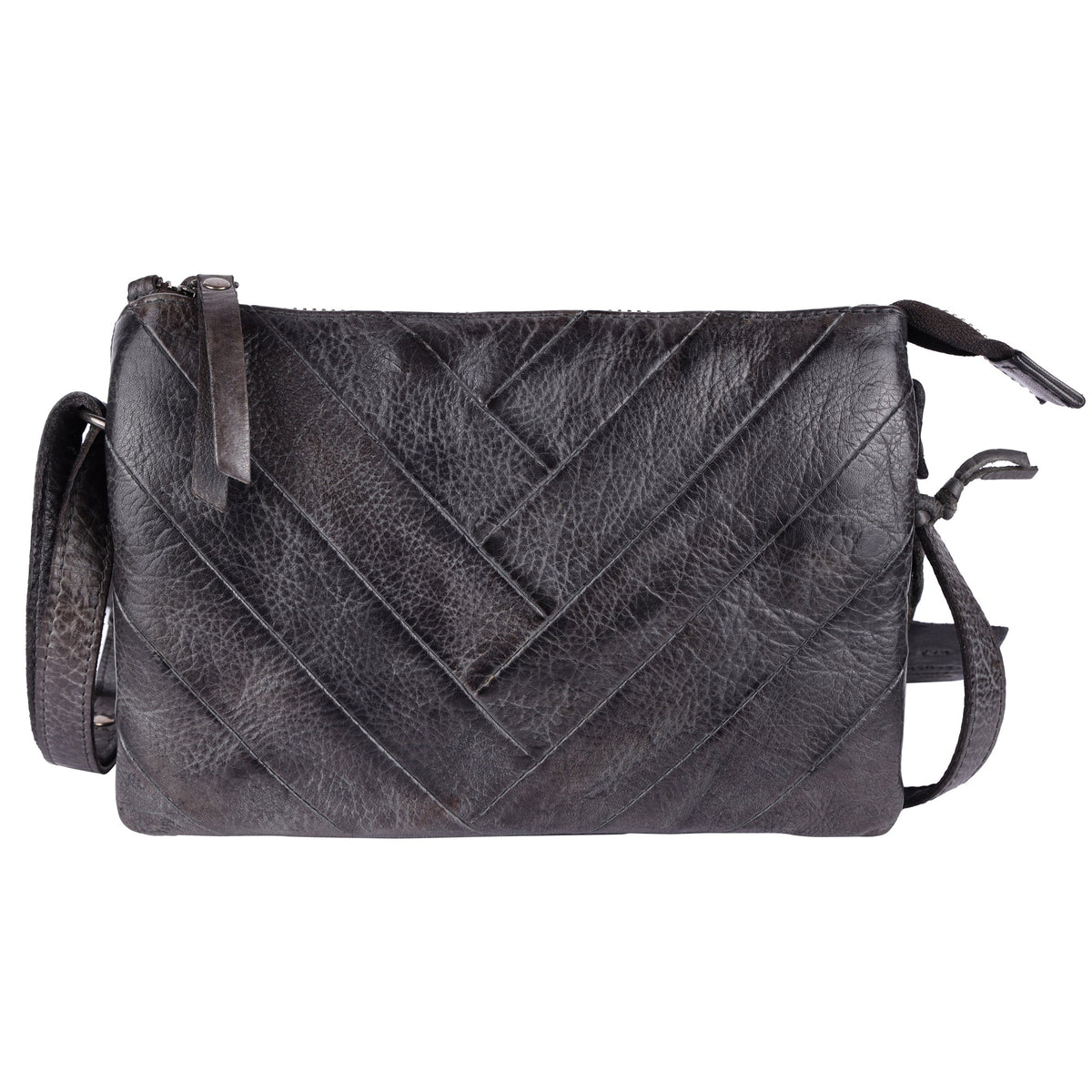 Sunny Leather Crossbody Bag - Charcoal