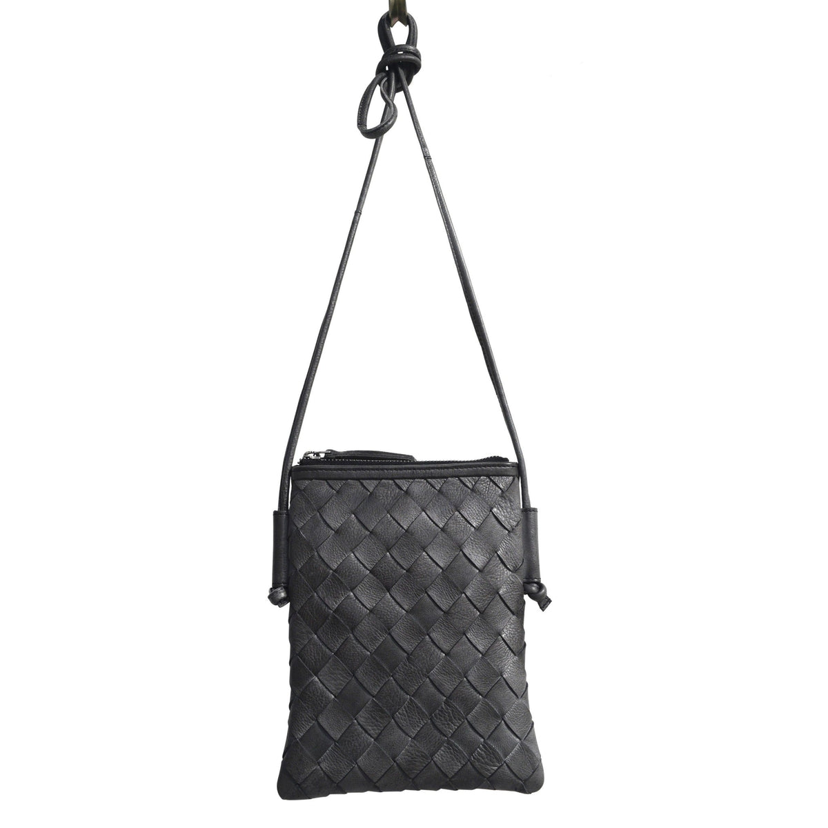 Milly Leather Crossbody Bag - Charcoal