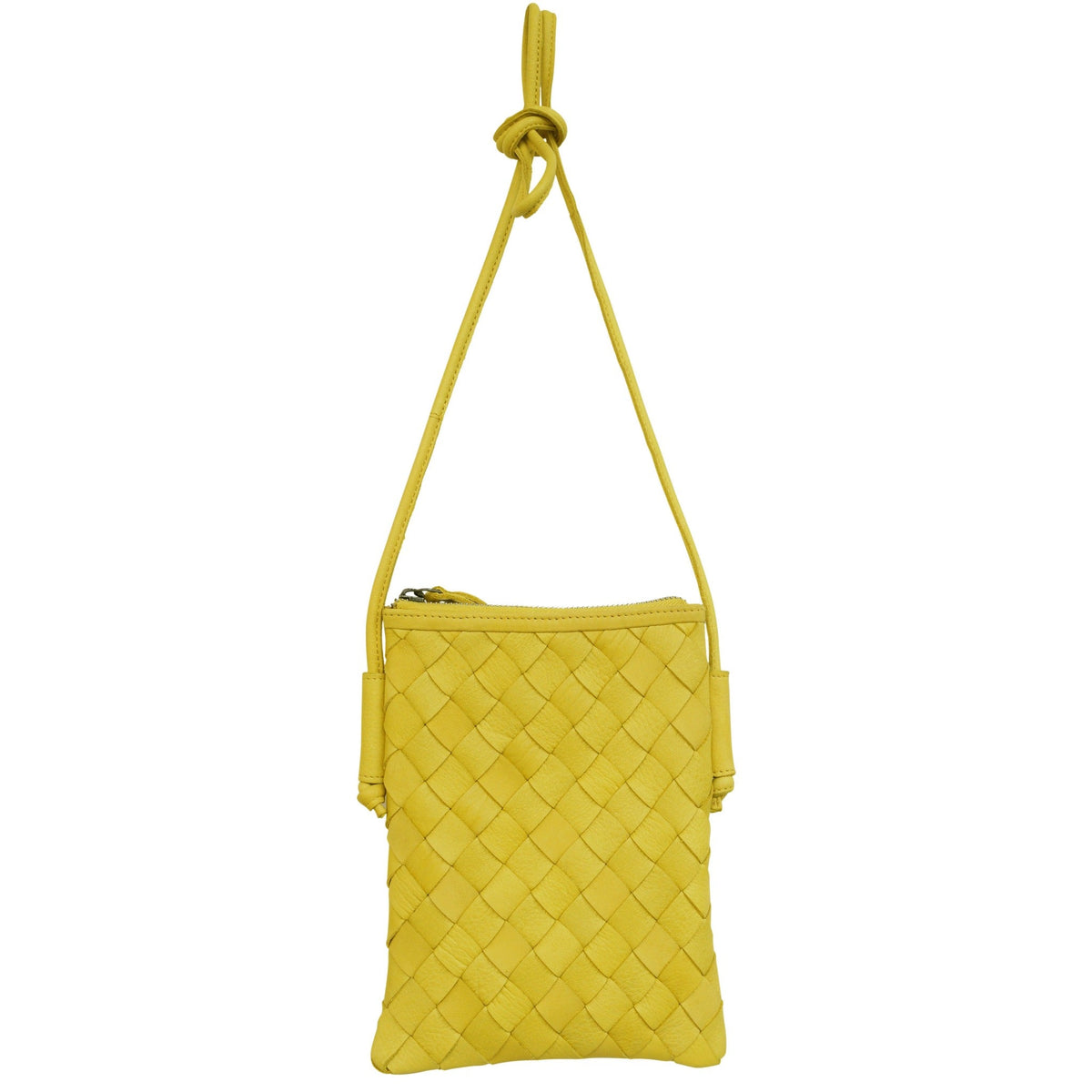 Milly Leather Crossbody Bag - Lemon