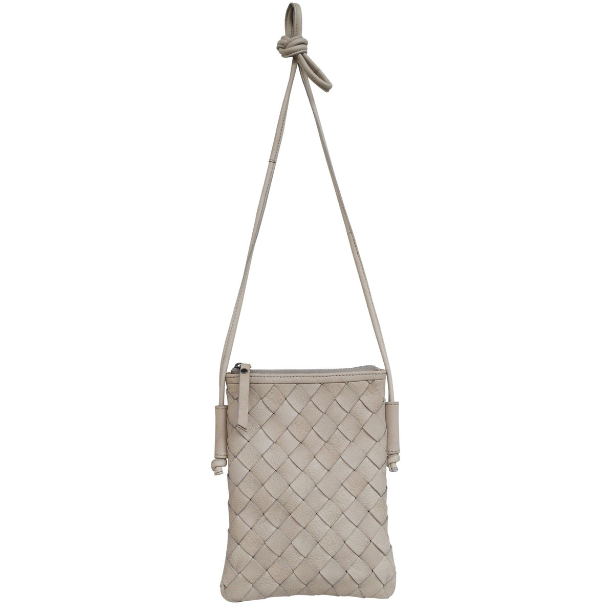 Milly Leather Crossbody Bag - Oat