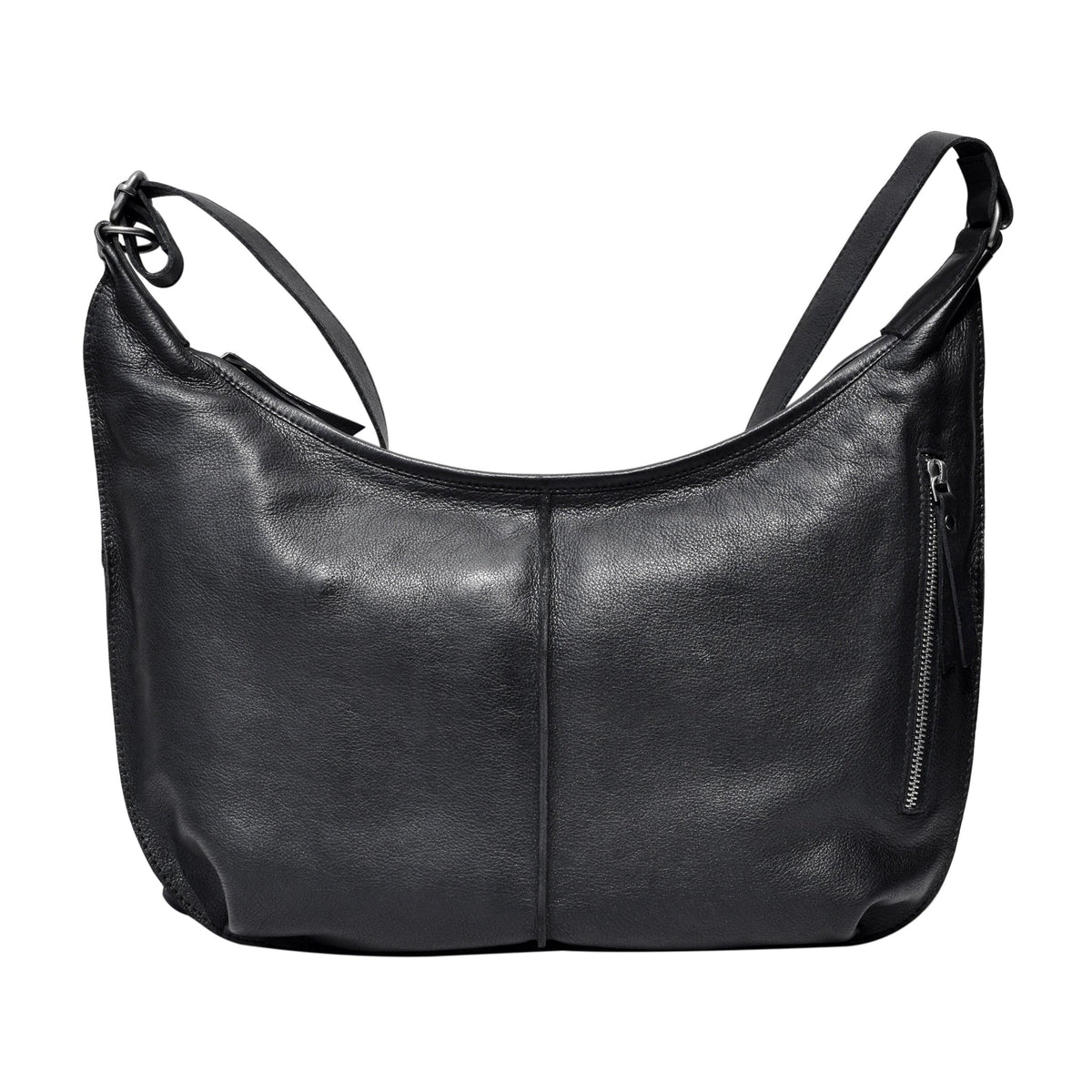 Jackson Leather Crossbody Bag - Black