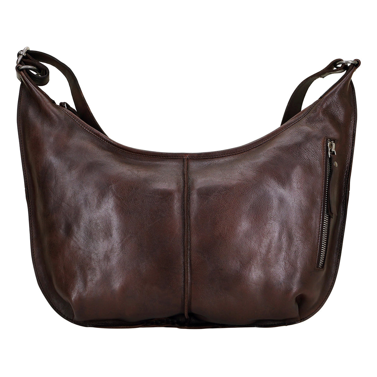 Jackson Leather Crossbody Bag - Brown