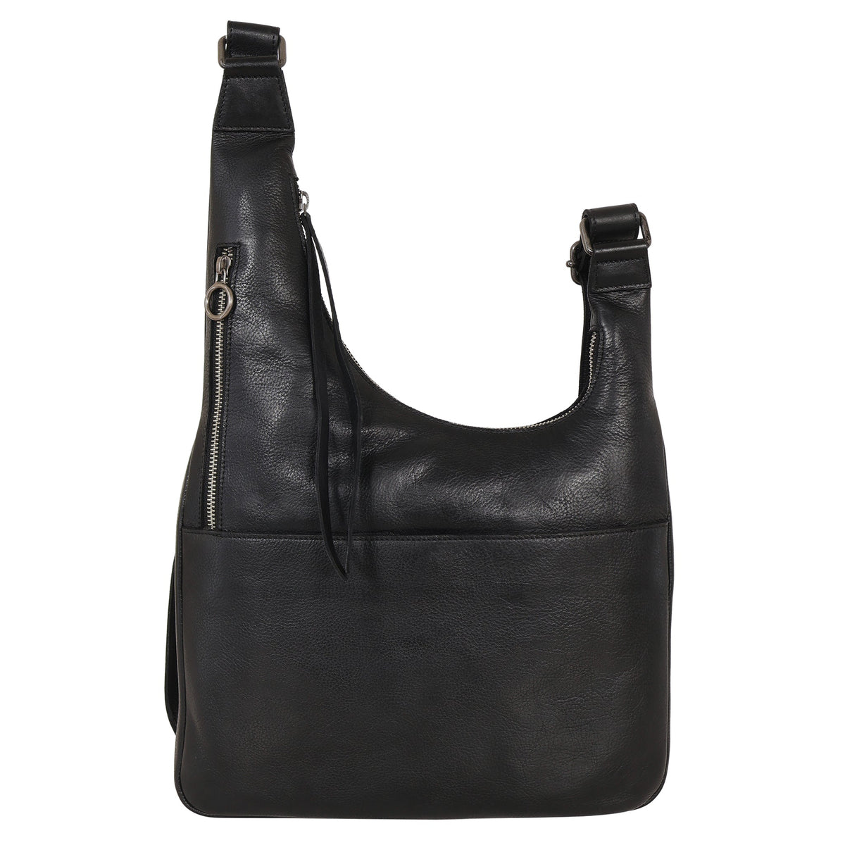 Alta Leather Crossbody Bag - Black