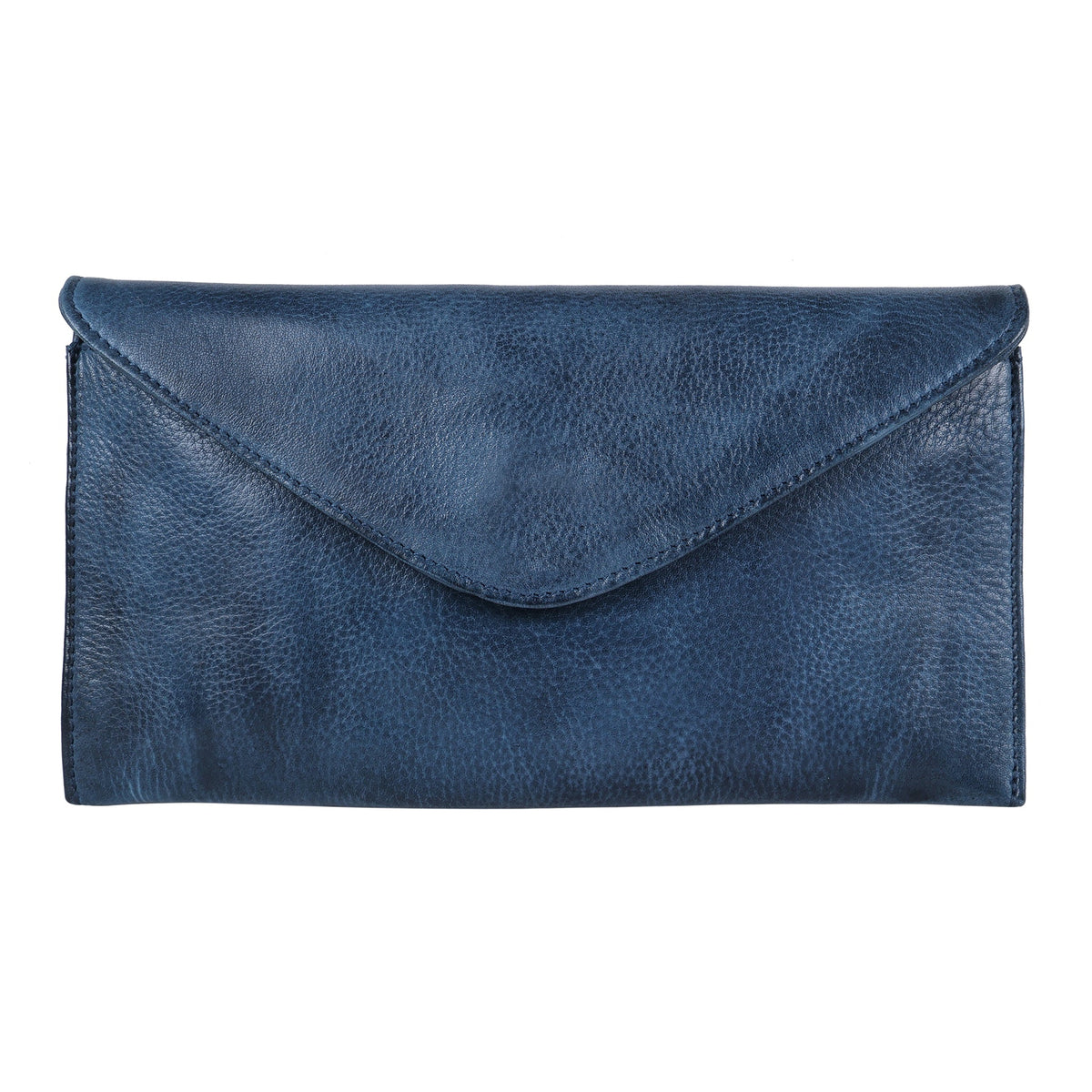 Uno Leather Wallet - Indigo