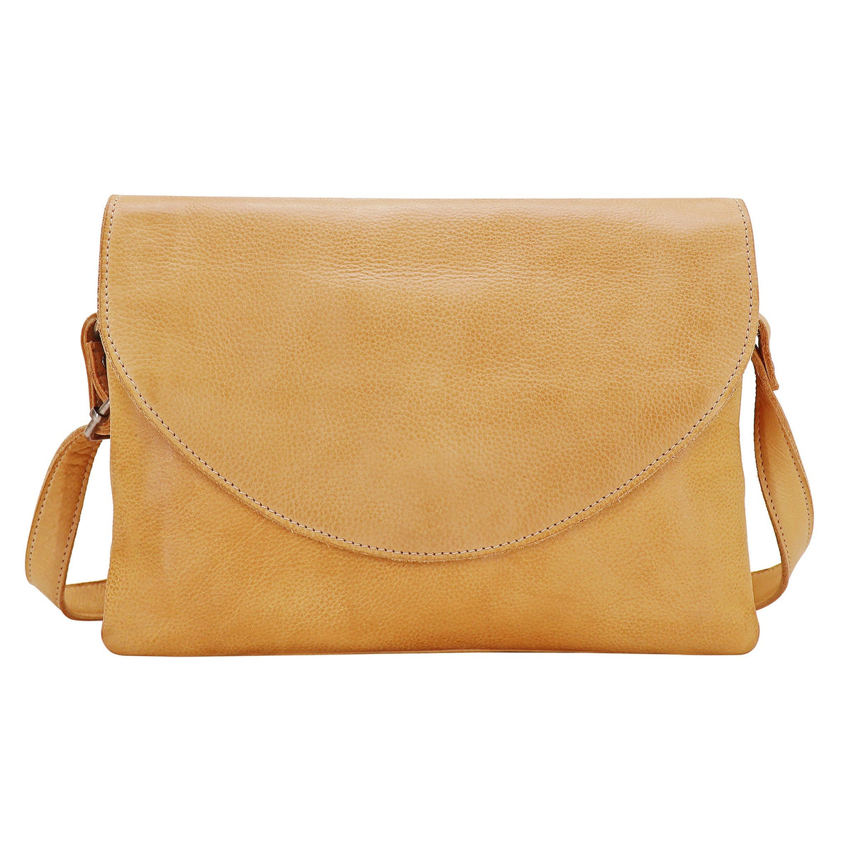 Marcus Leather Crossbody Bag - Camel