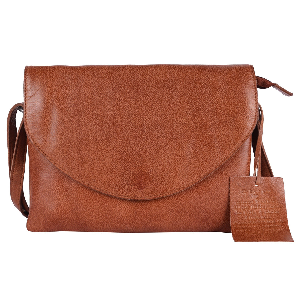 Marcus Leather Crossbody Bag - Cognac