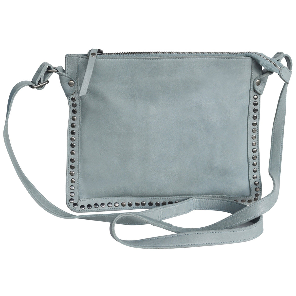 Gabriel Leather Crossbody Bag - Sky Blue