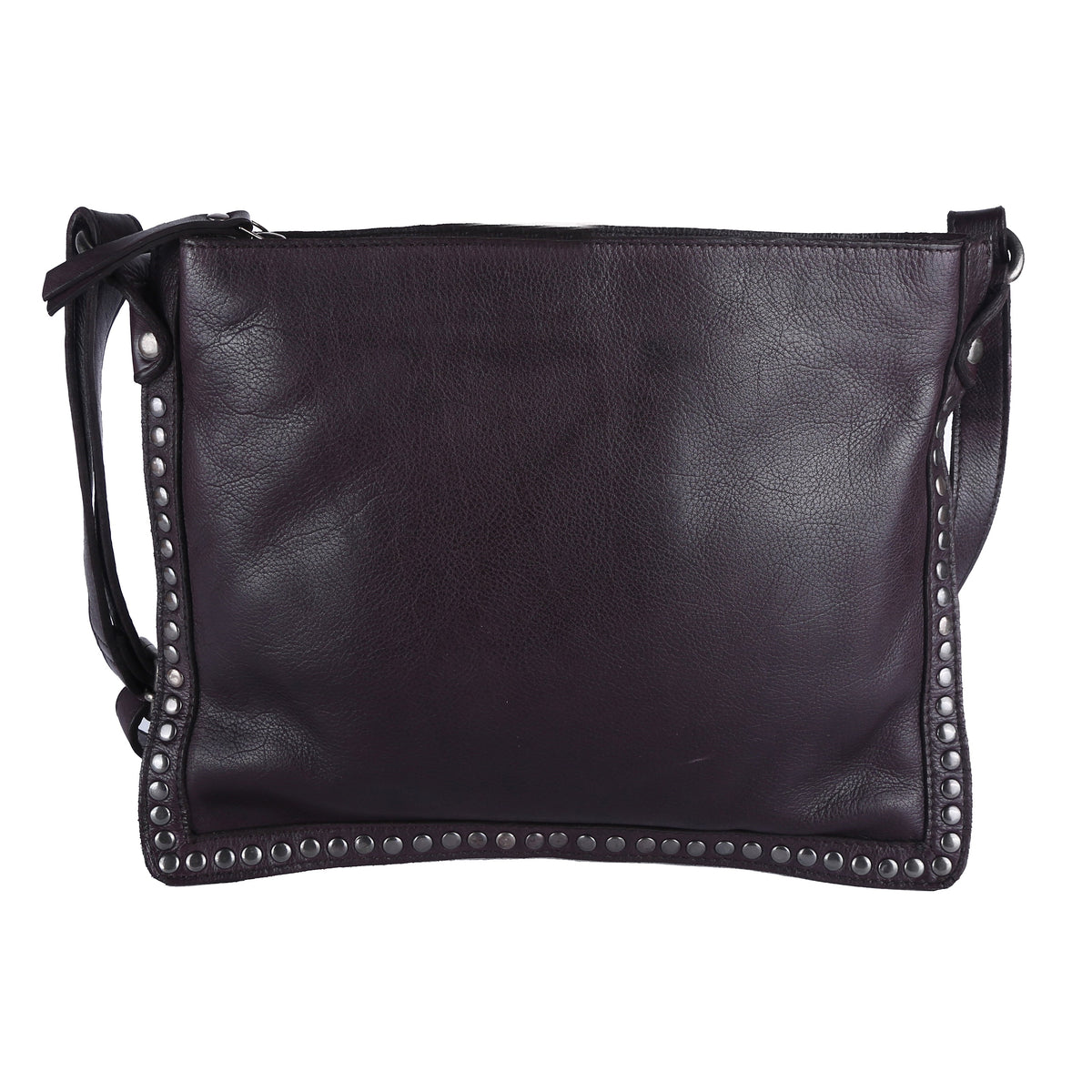 Gabriel Leather Crossbody Bag - Eggplant
