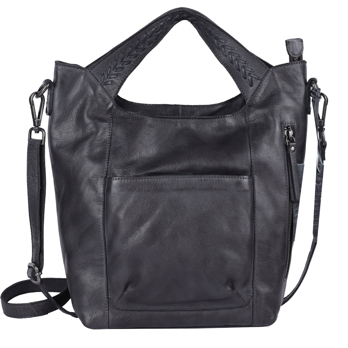 Mason Leather Crossbody Bag - Charcoal