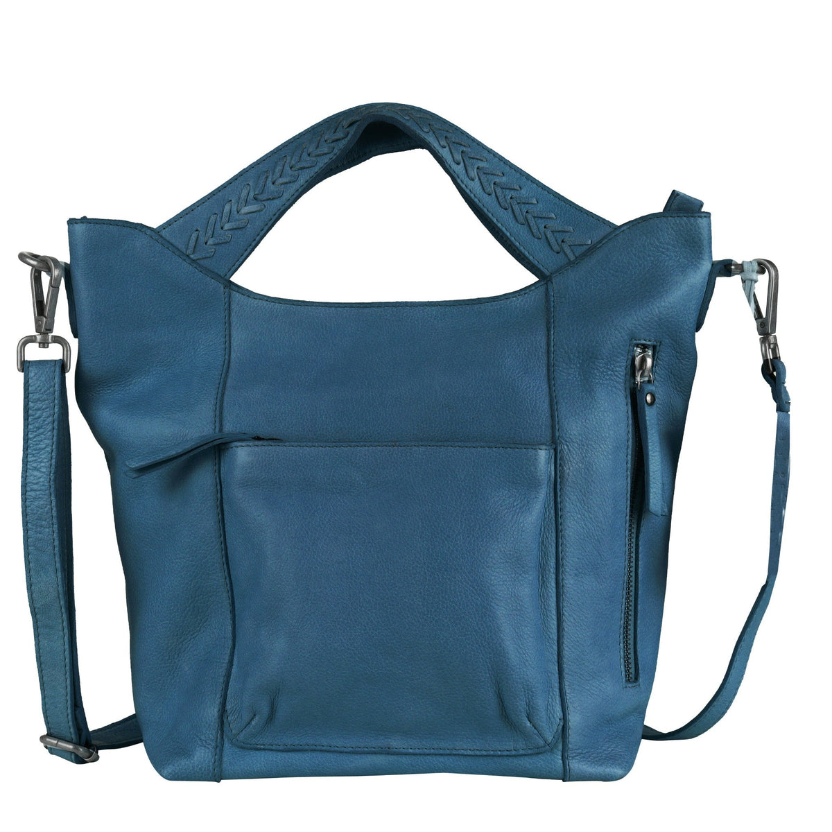 Mason Leather Crossbody Bag - Denim