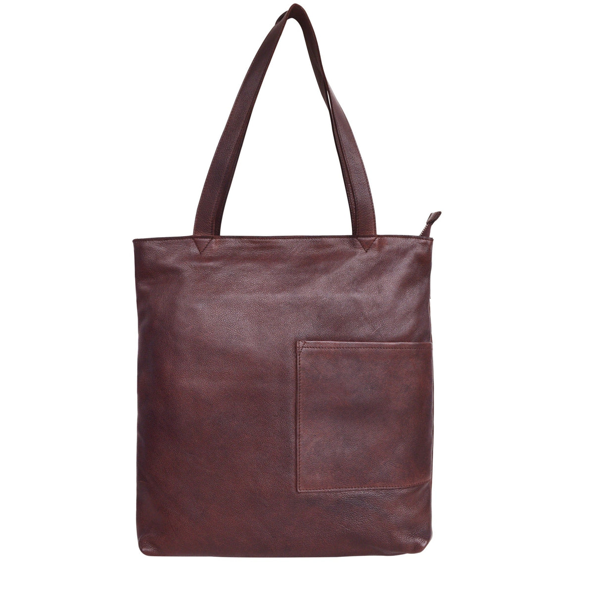 Leon Leather Tote Bag - Brown