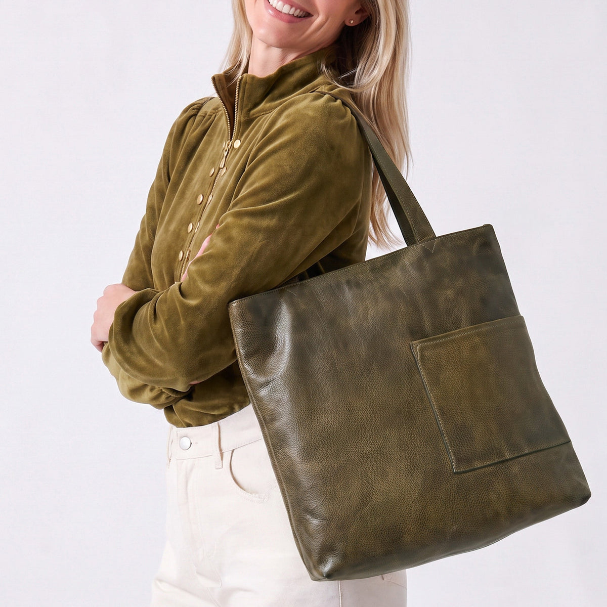 Leon Leather Tote Bag - Image 18