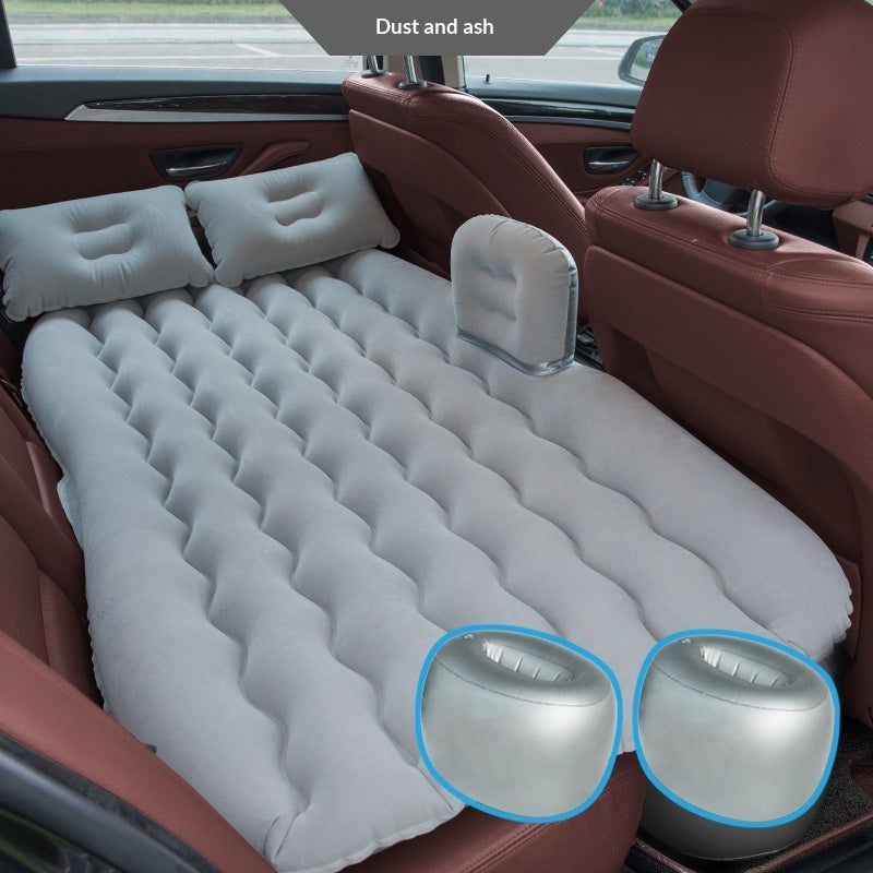 Wave-Shaped Inflatable Car Bed - 865 Gray