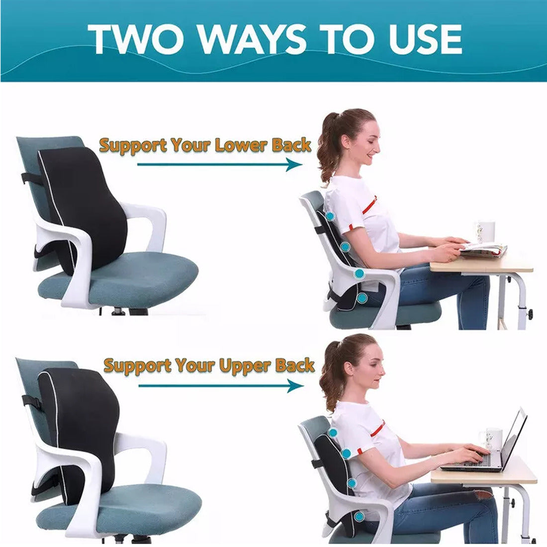 Memory Foam Lumbar Support Cushion - Image 6