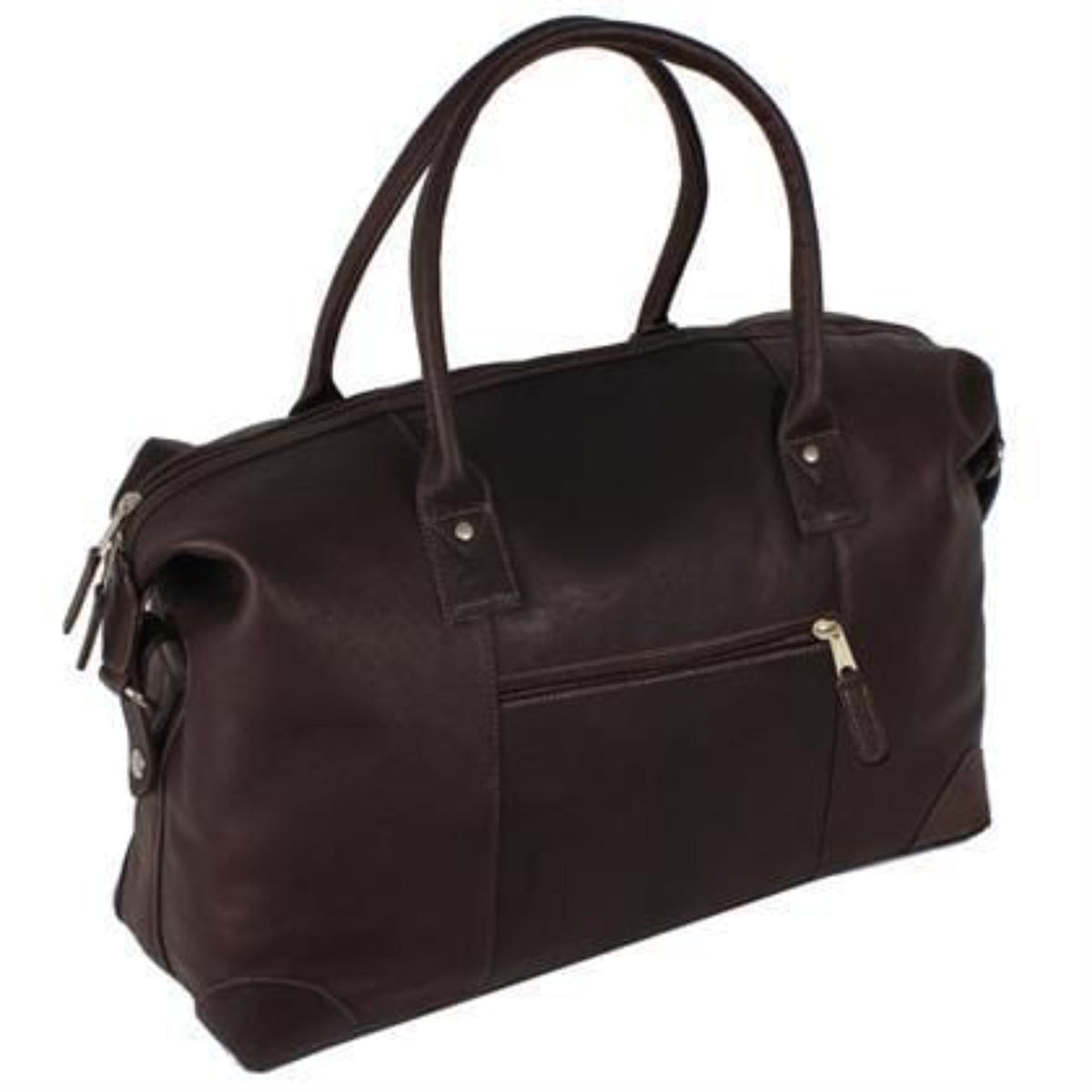 Denver Leather Duffel Bag - Cafe (Dark Brown)