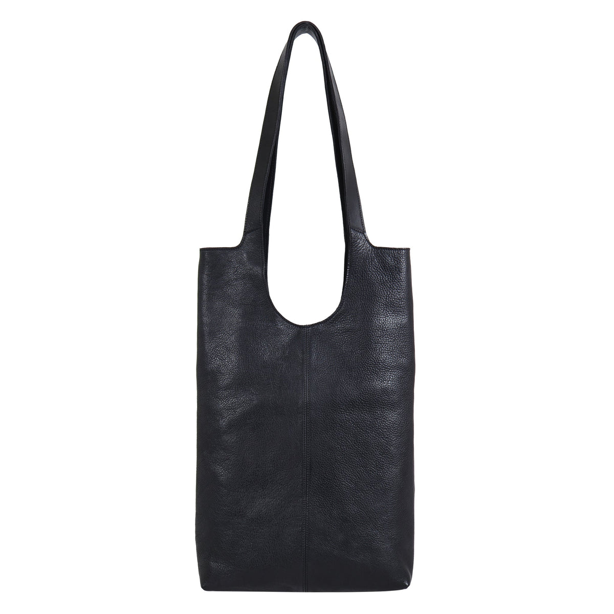 Laptop Leather Tote - Black