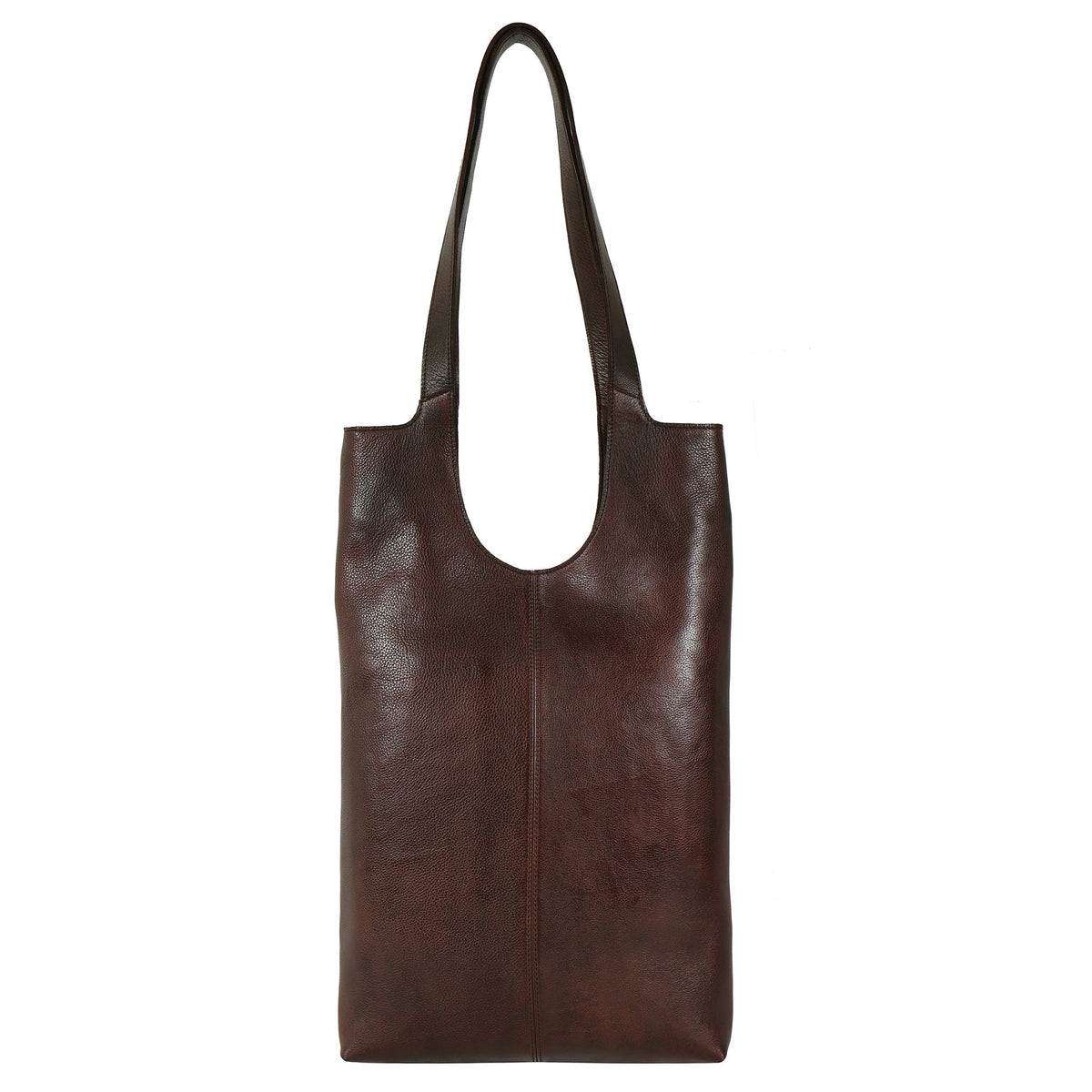 Laptop Leather Tote - Brown