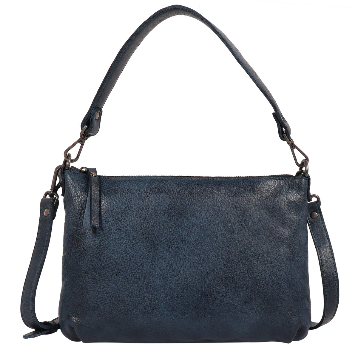 Stevie Leather Crossbody Bag - Indigo