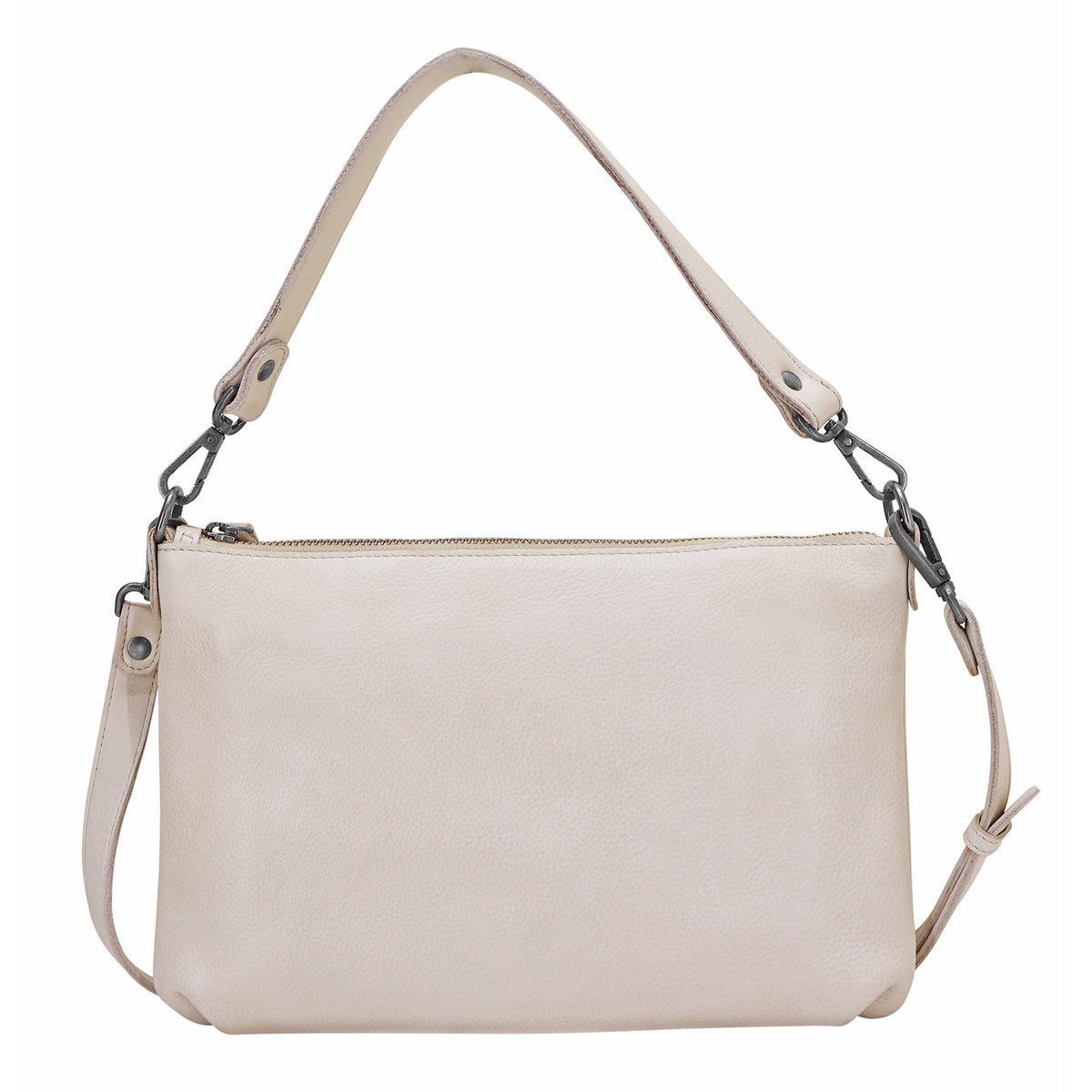 Stevie Leather Crossbody Bag - Oat