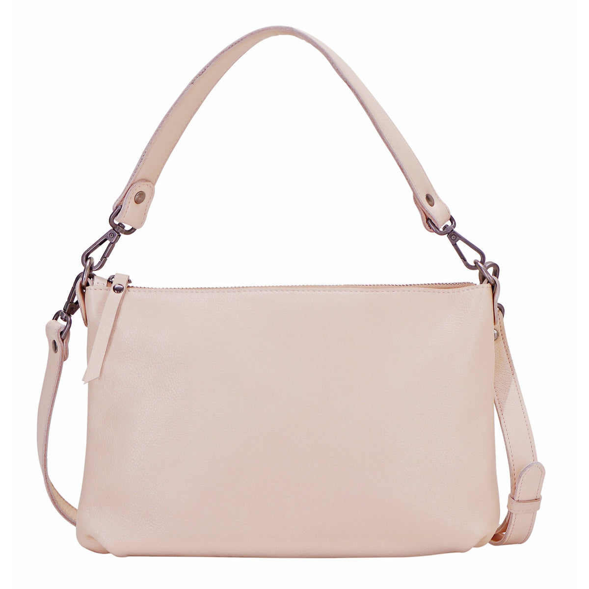 Stevie Leather Crossbody Bag - Rosa