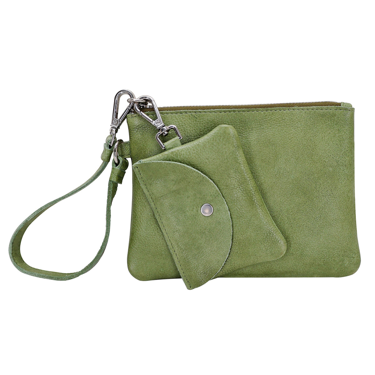 Poetry Leather Pouches - Grass