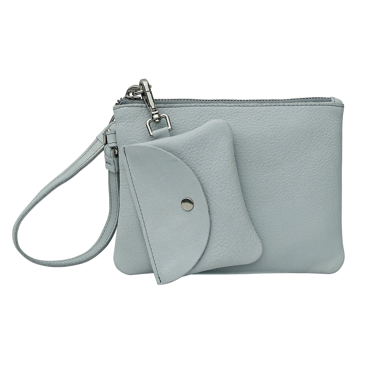 Poetry Leather Pouches - Sky Blue
