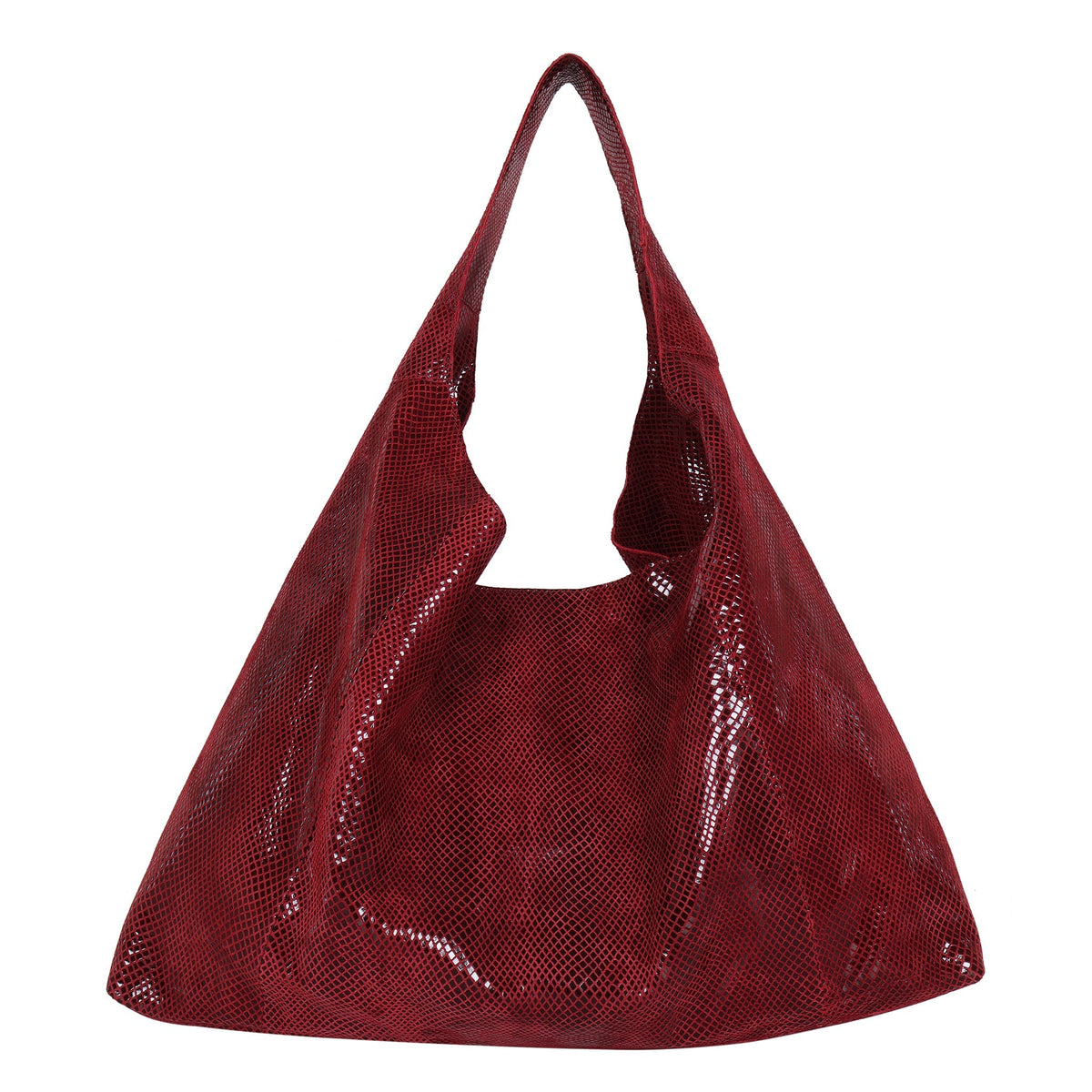 Lindsey Leather Tote Bag - Burgundy