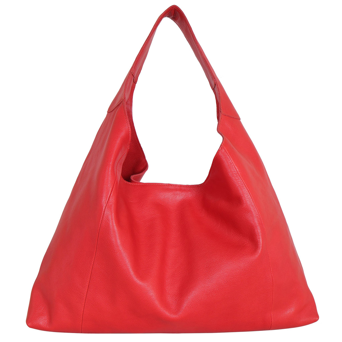 Lindsey Leather Tote Bag - Red