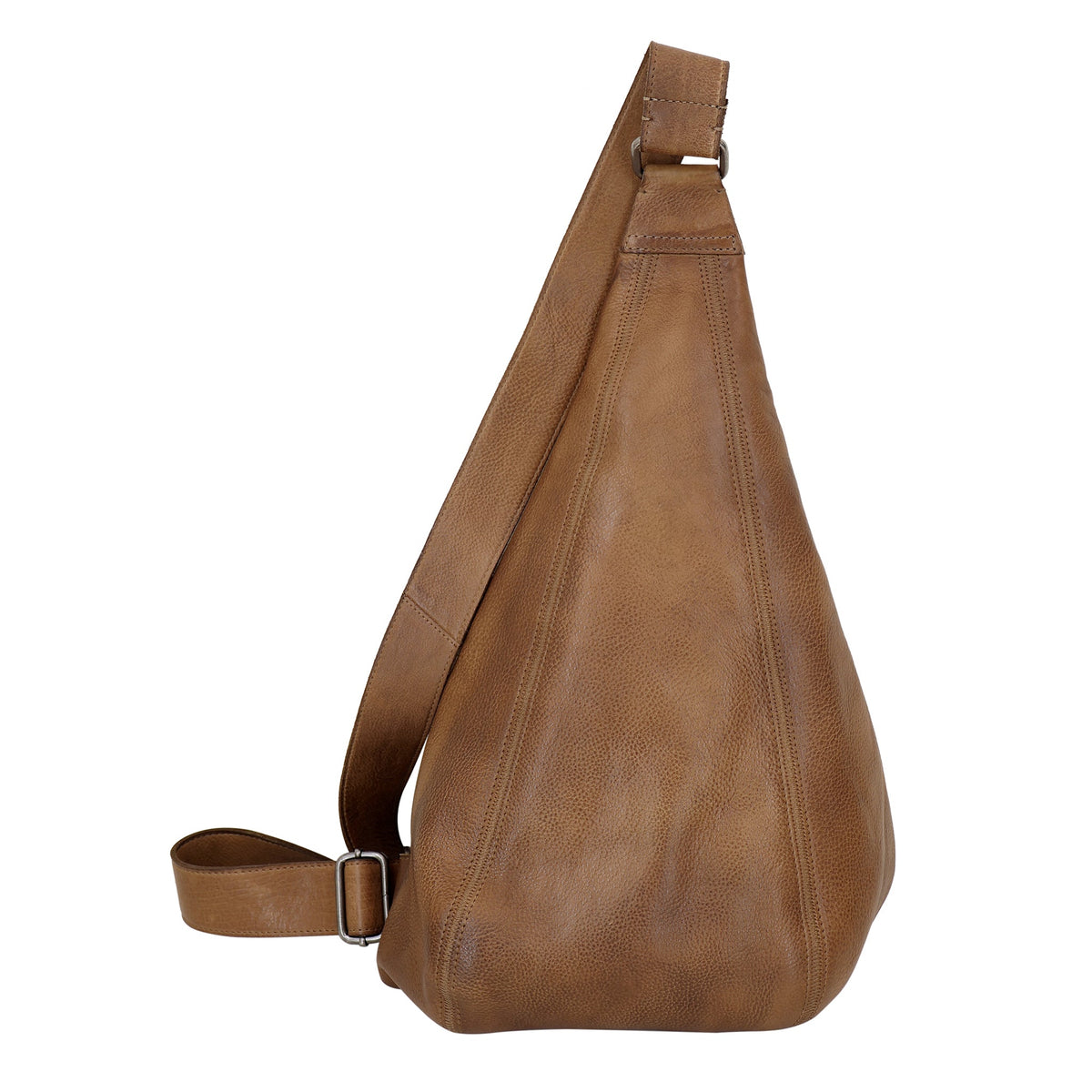 Hippie Leather Sling Bag - Cognac