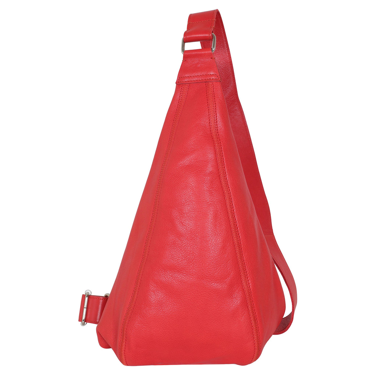 Hippie Leather Sling Bag - Red