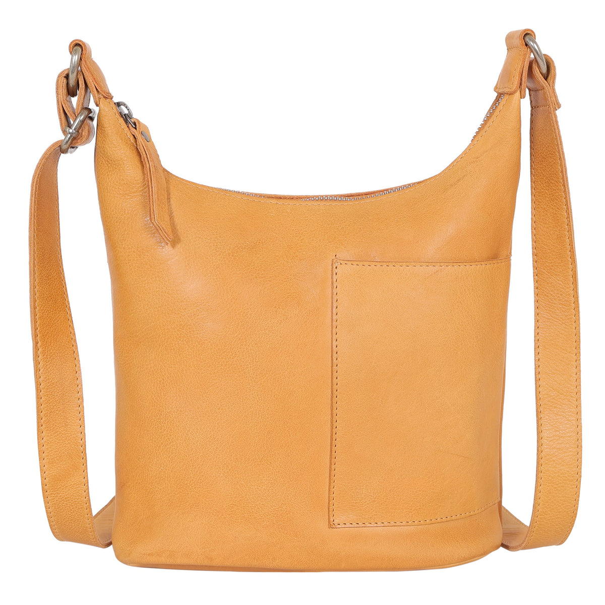 Kerry Leather Crossbody Bag - Camel