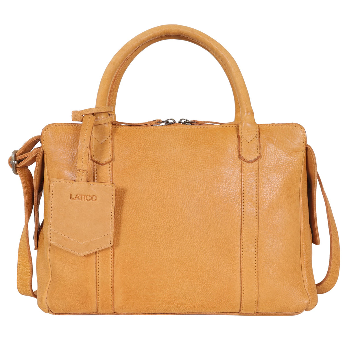 James Leather Crossbody Bag - Camel