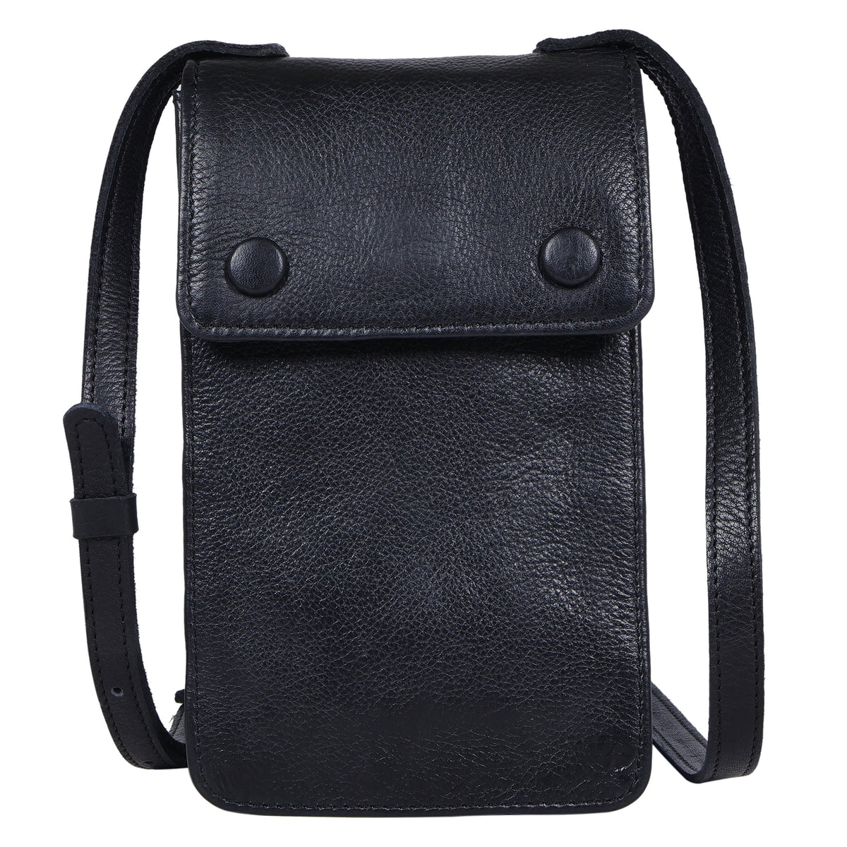 Halo Leather Crossbody - Black