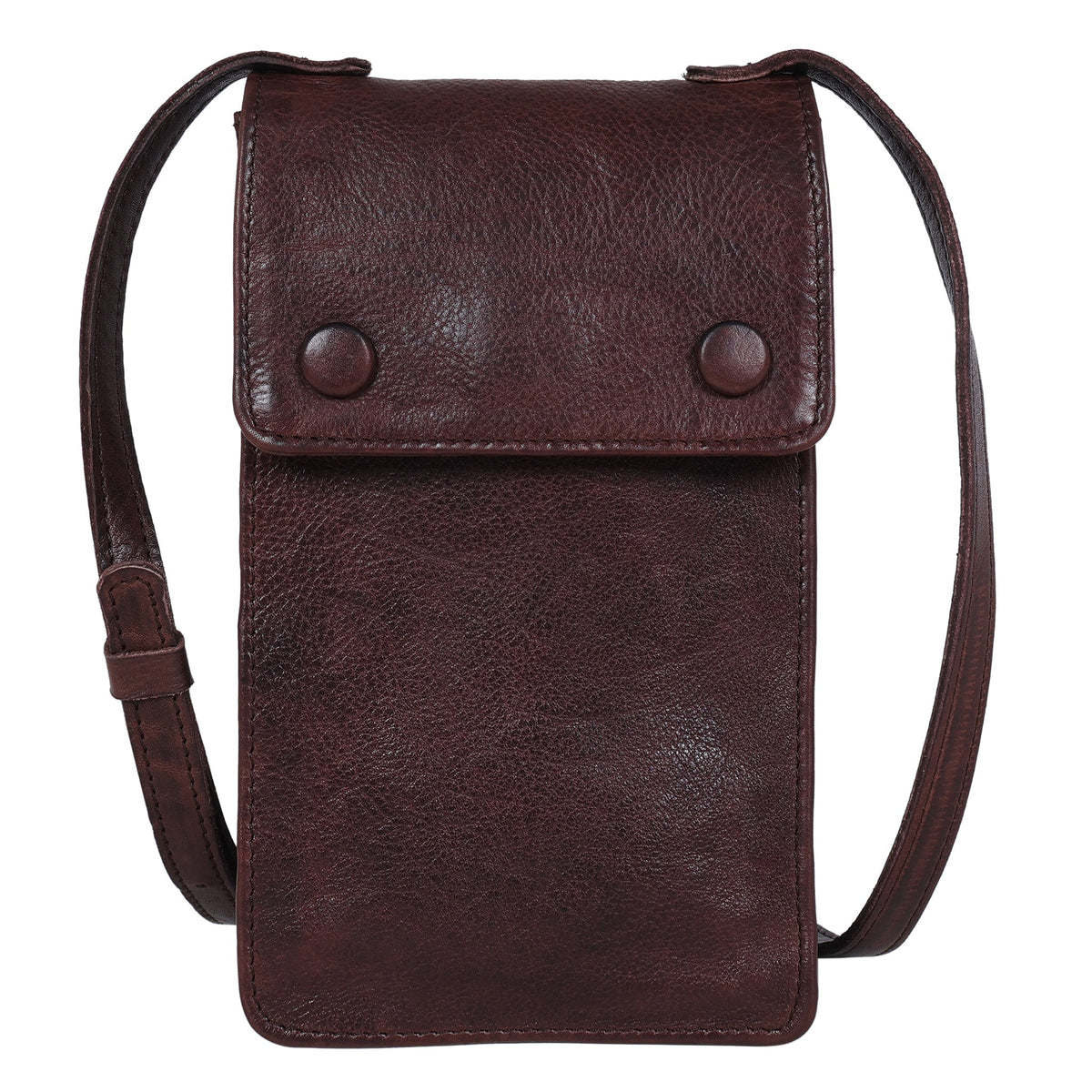 Halo Leather Crossbody - Brown